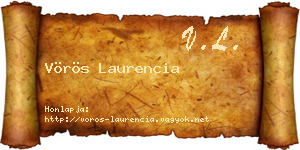 Vörös Laurencia névjegykártya